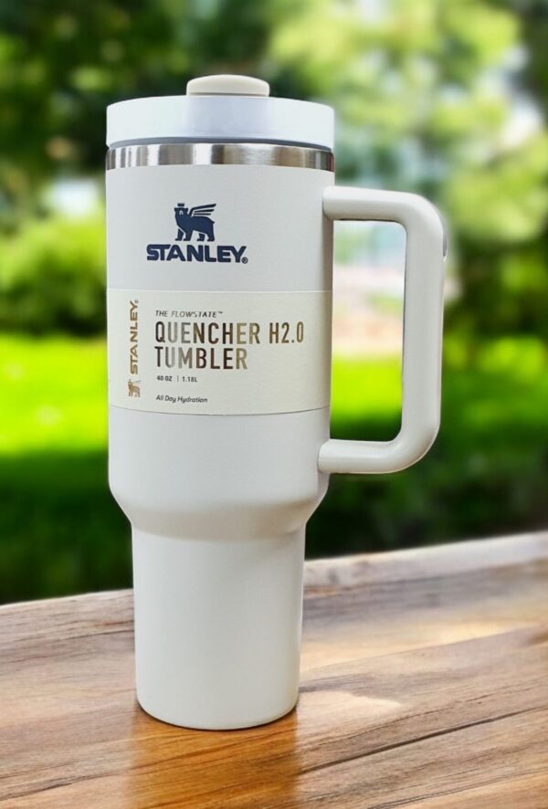 STANLEY 40oz Steel Tumbler With Lid Handle & Straw 1200ml