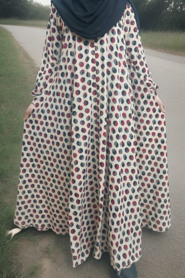 Front Open Printed Abaya - Image 15