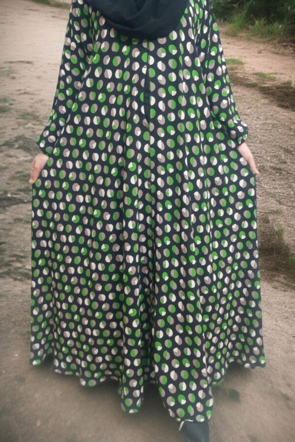Front Open Printed Abaya - Image 14
