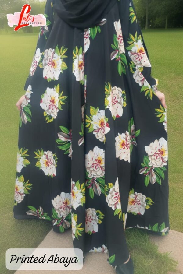 Front Open Printed Abaya - Image 13