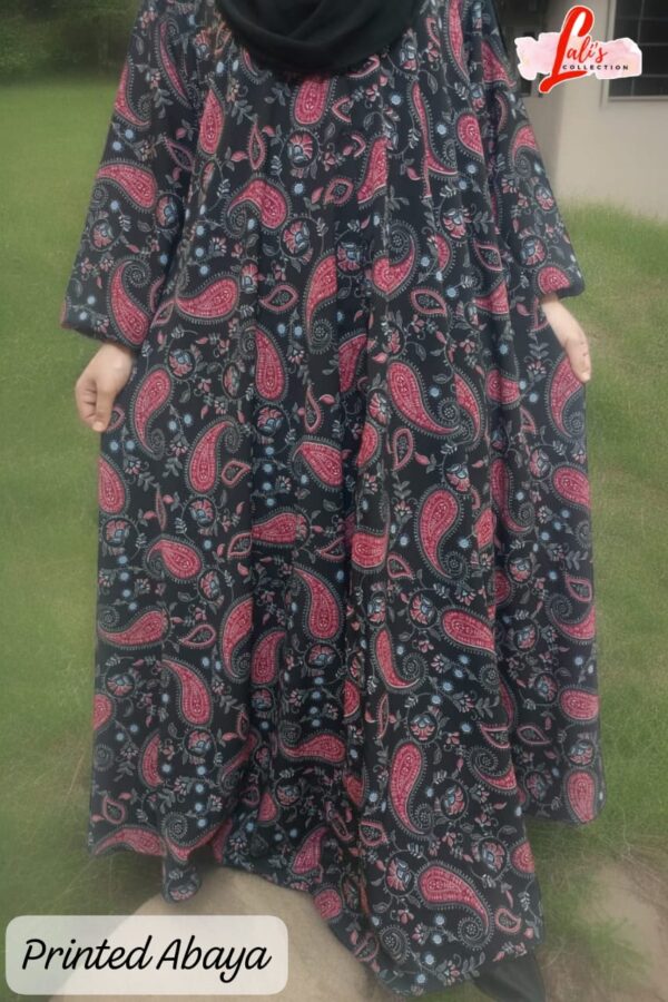 Front Open Printed Abaya - Image 2