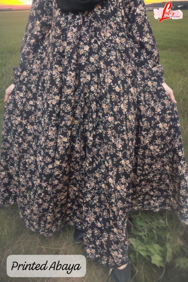 Front Open Printed Abaya - Image 7