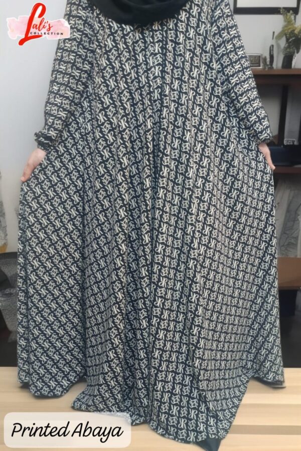 Front Open Printed Abaya - Image 10